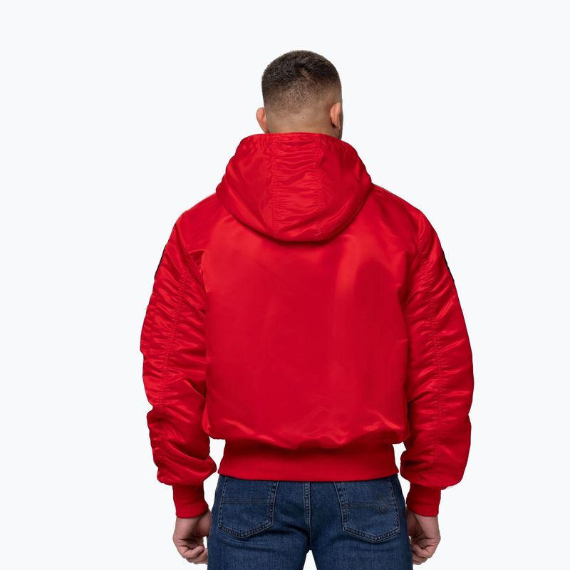 Vyriška striukė Pitbull Aero Flight Hooded fluo/red 3