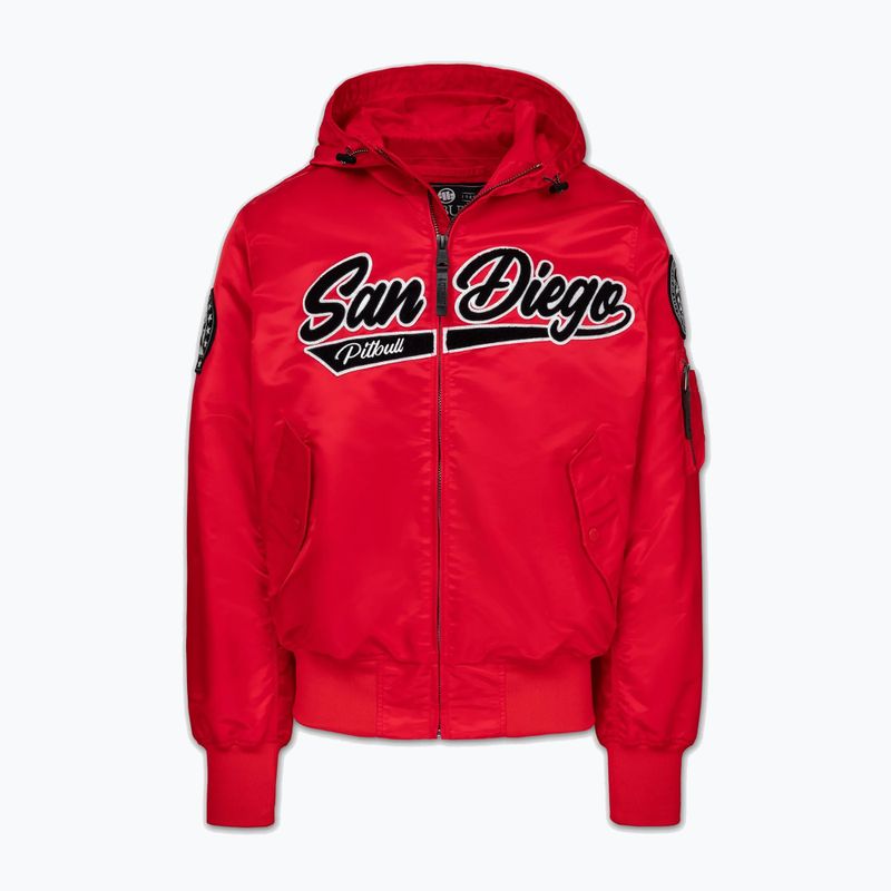 Vyriška striukė Pitbull Aero Flight Hooded fluo/red 5