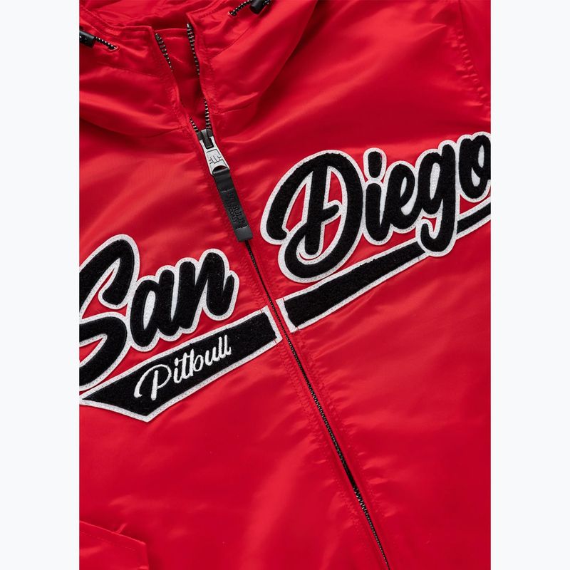 Vyriška striukė Pitbull Aero Flight Hooded fluo/red 7
