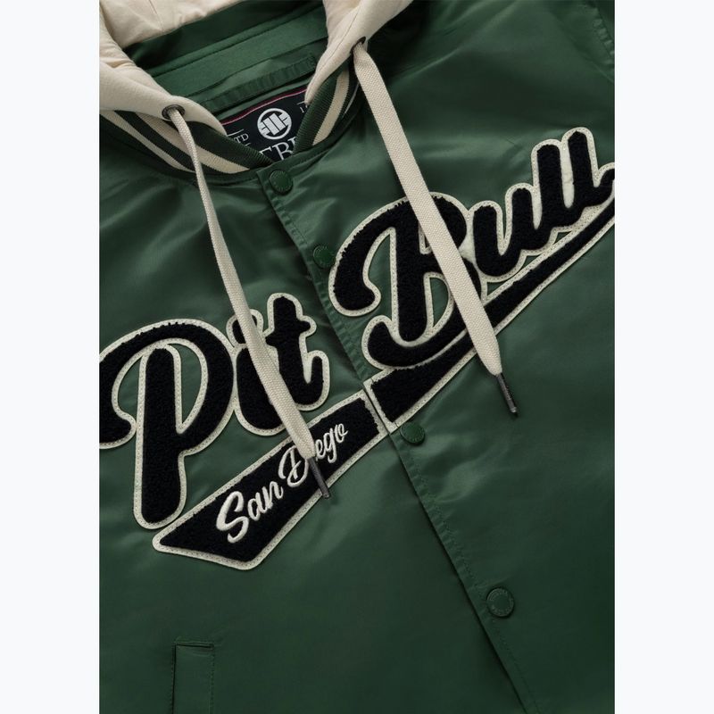 Vyriška striukė Pitbull Mason San Diego Baseball Hooded bottle green/beige 6