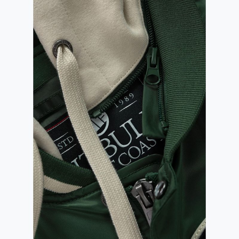 Vyriška striukė Pitbull Mason San Diego Baseball Hooded bottle green/beige 8