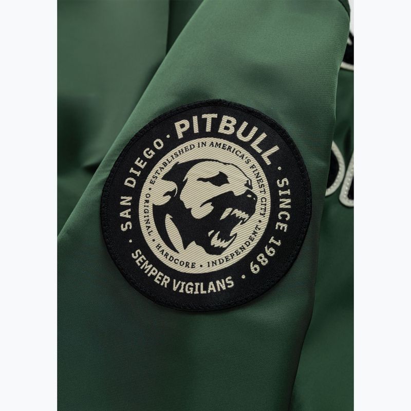 Vyriška striukė Pitbull Mason San Diego Baseball Hooded bottle green/beige 9