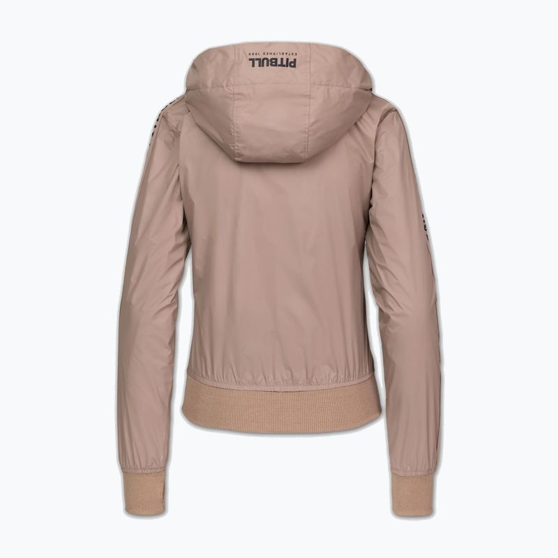 Moteriška striukė Pitbull Aaricia Stripes Nylon Hooded dark sand 4