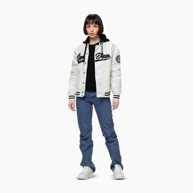 Moteriška striukė Pitbull Angela San Diego Hooded Varsity off white 2