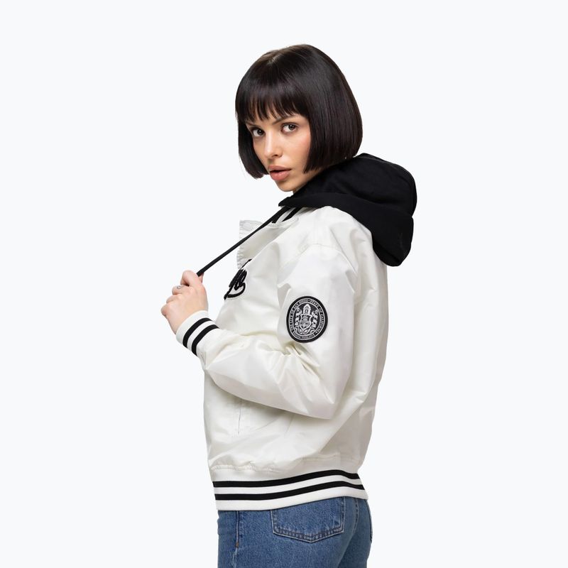 Moteriška striukė Pitbull Angela San Diego Hooded Varsity off white 4