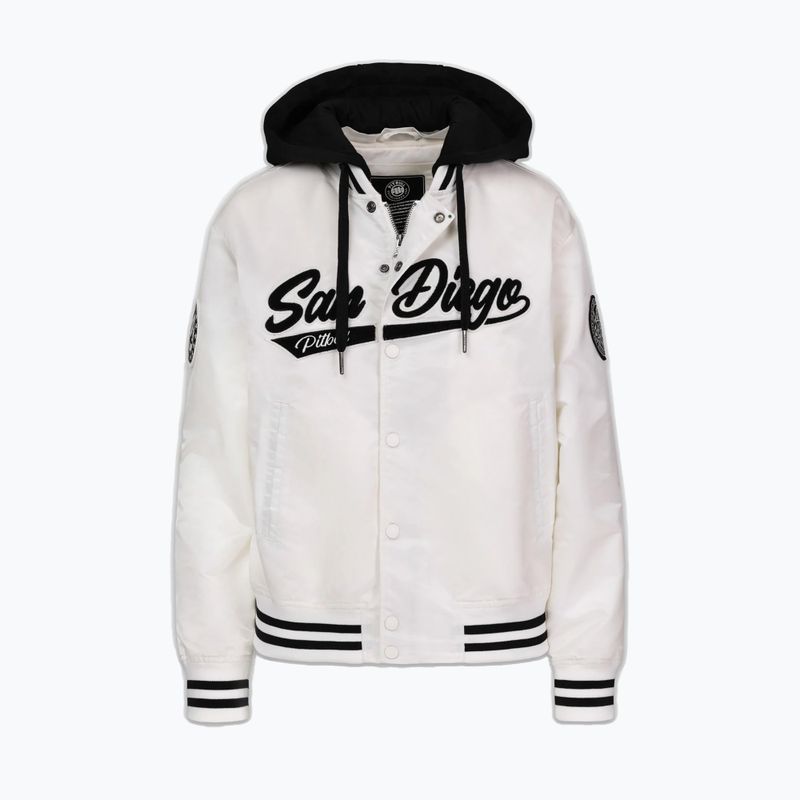 Moteriška striukė Pitbull Angela San Diego Hooded Varsity off white 5