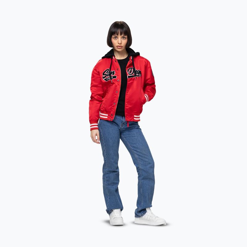 Moteriška striukė Pitbull Angela San Diego Hooded Varsity fluo/red 2