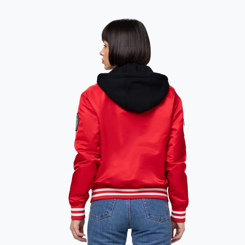 Moteriška striukė Pitbull Angela San Diego Hooded Varsity fluo/red 3