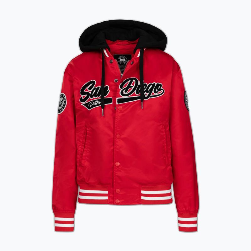 Moteriška striukė Pitbull Angela San Diego Hooded Varsity fluo/red 6