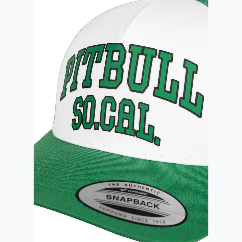 Vyriška kepurė su snapeliu Pitbull "SO.CAL." Retro Trucker žalia/balta 3