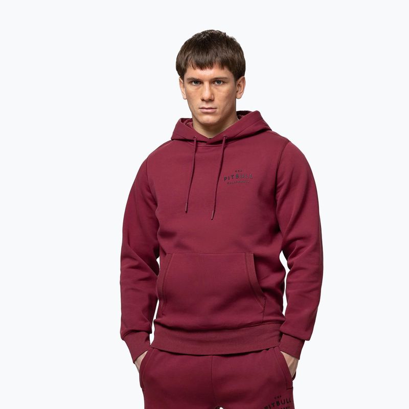 Vyriškas džemperis Pitbull Sampson Hooded Sweatshirt burgundy 4