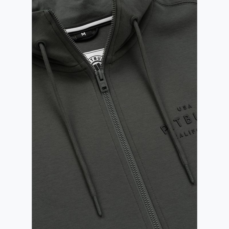 Vyriškas džemperis Pitbull Sampson Hooded Zip Sweatshirt grey/green 8