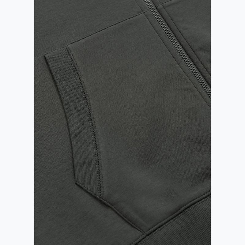 Vyriškas džemperis Pitbull Sampson Hooded Zip Sweatshirt grey/green 11