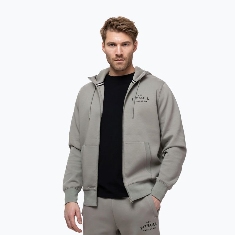 Vyriškas džemperis Pitbull Sampson Hooded Zip Sweatshirt grey/harbour 4