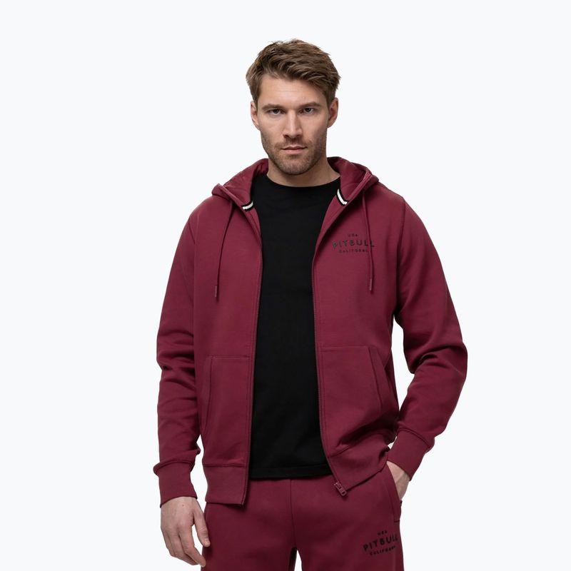 Vyriškas džemperis Pitbull Sampson Hooded Zip Sweatshirt burgundy 4