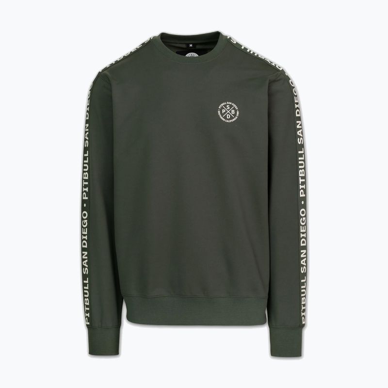 Vyriškas džemperis Pitbull Tape Parker Crewneck old green 5