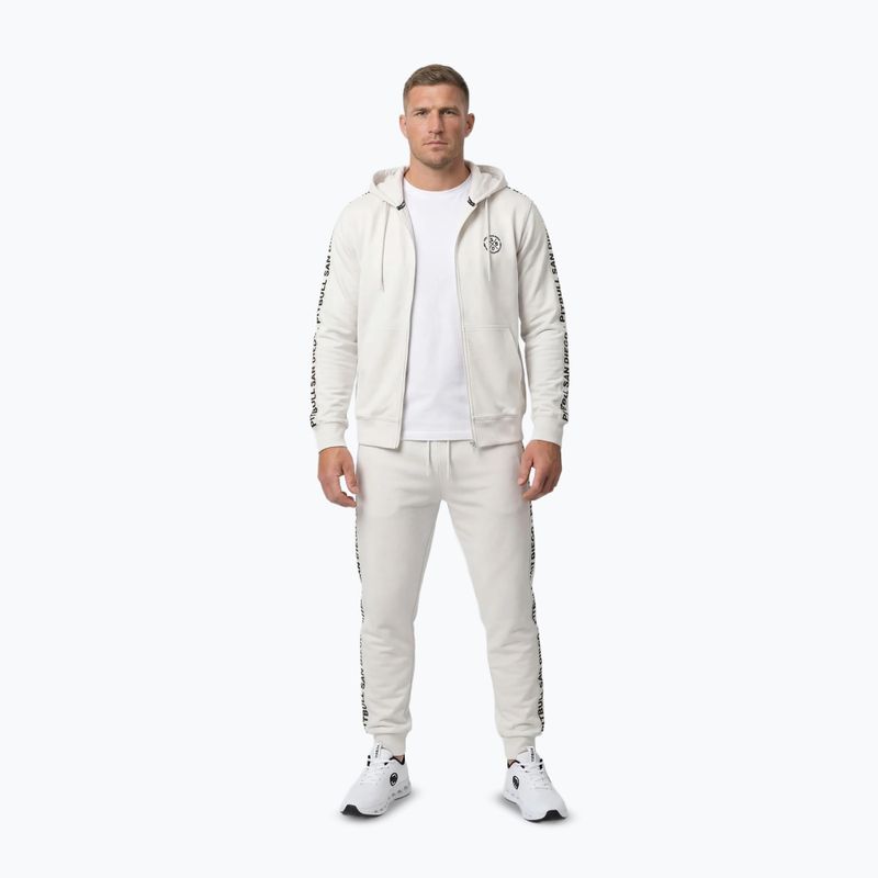Vyriškas džemperis Pitbull Tape Parker Hooded Zip off white 2