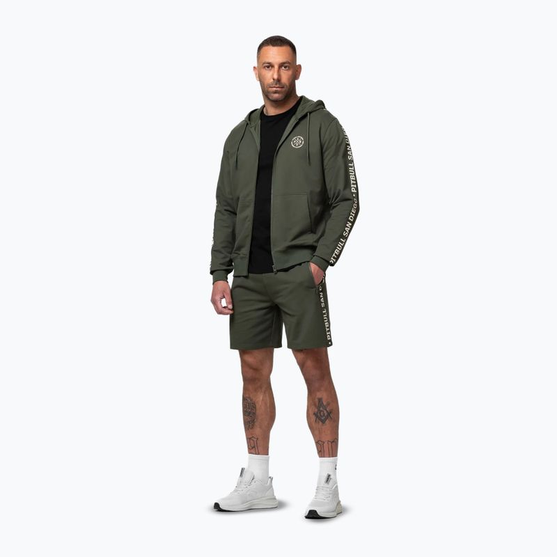 Vyriškas džemperis Pitbull Tape Parker Hooded Zip old green 2