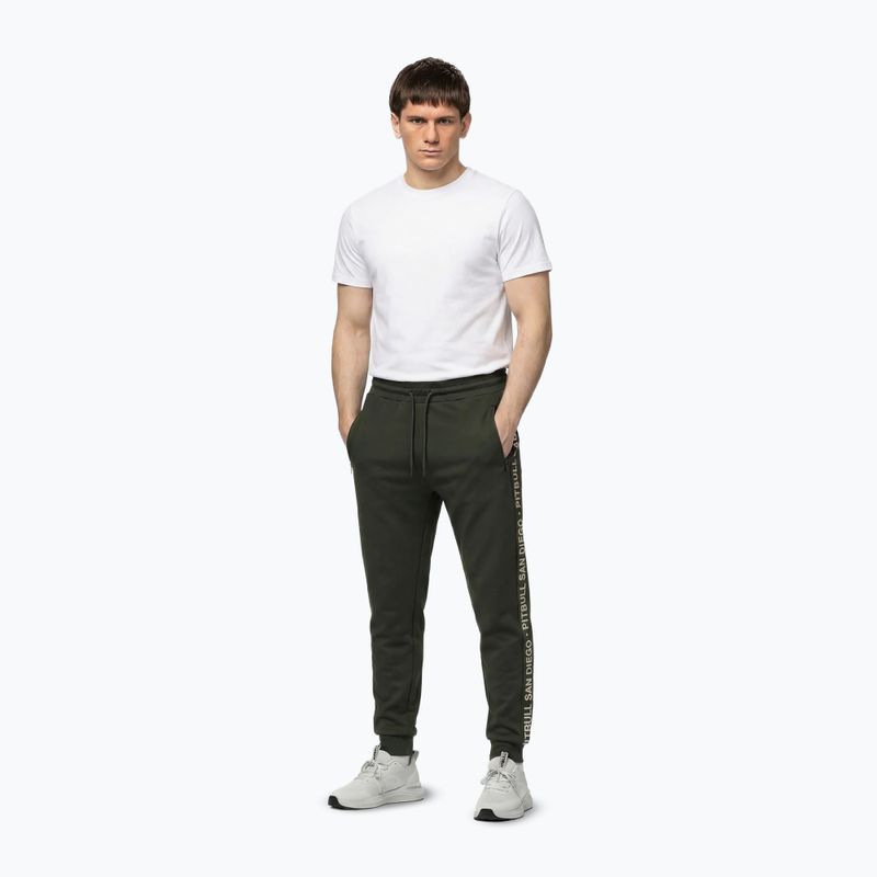 Vyriškos kelnės Pitbull Tape Parker Jogging old green 2