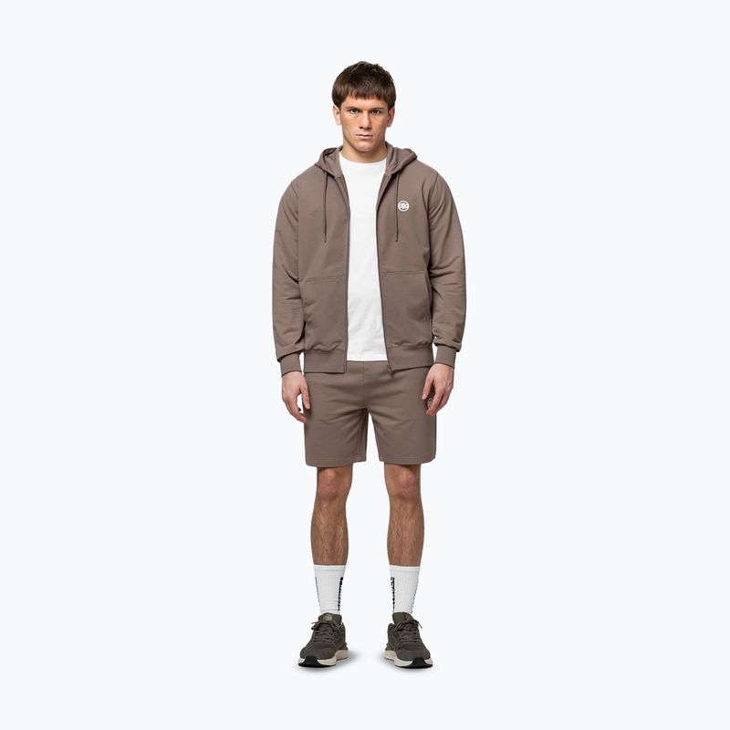 Vyriškas džemperis Pitbull Nugget Small Logo Hooded Zip brown savana 2