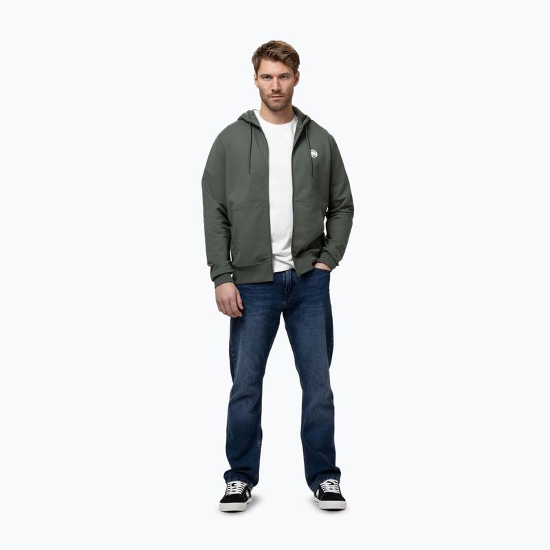 Vyriškas džemperis Pitbull Nugget Small Logo Hooded Zip sage green 2