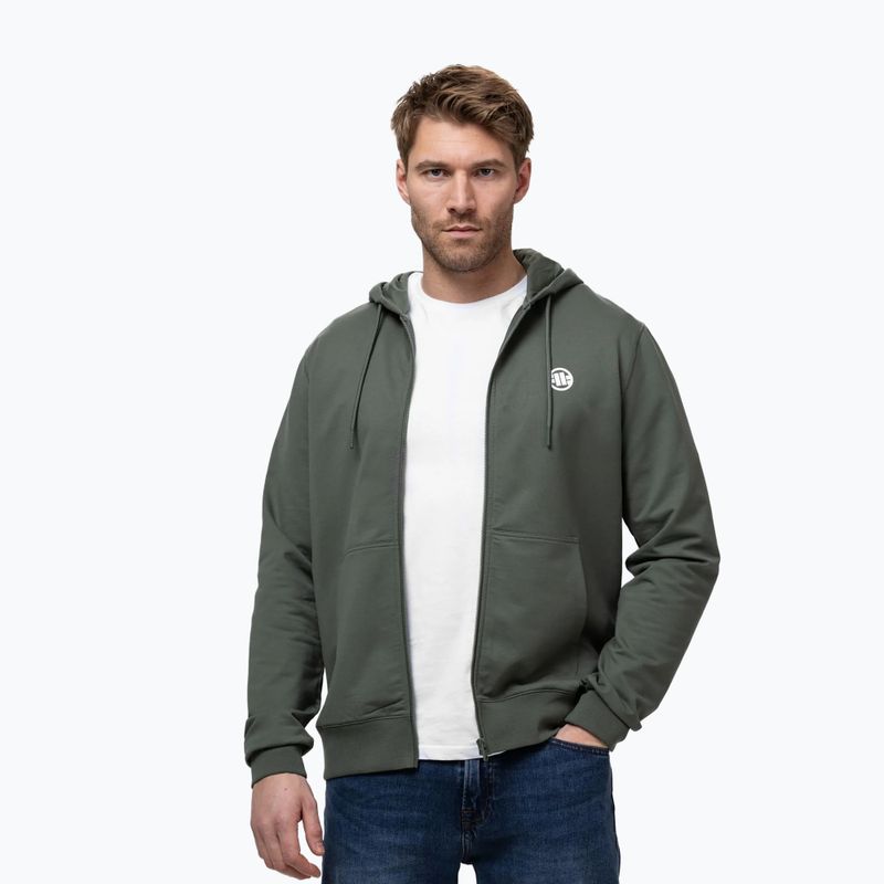 Vyriškas džemperis Pitbull Nugget Small Logo Hooded Zip sage green 4