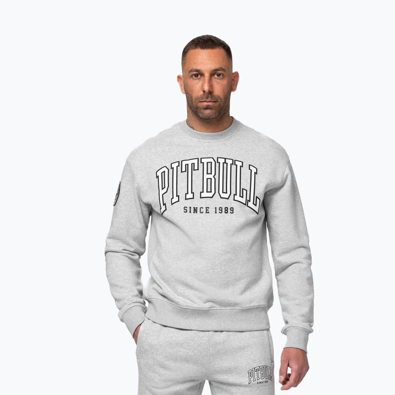 Vyriškas džemperis Pitbull Badger Crewneck grey/melange 4