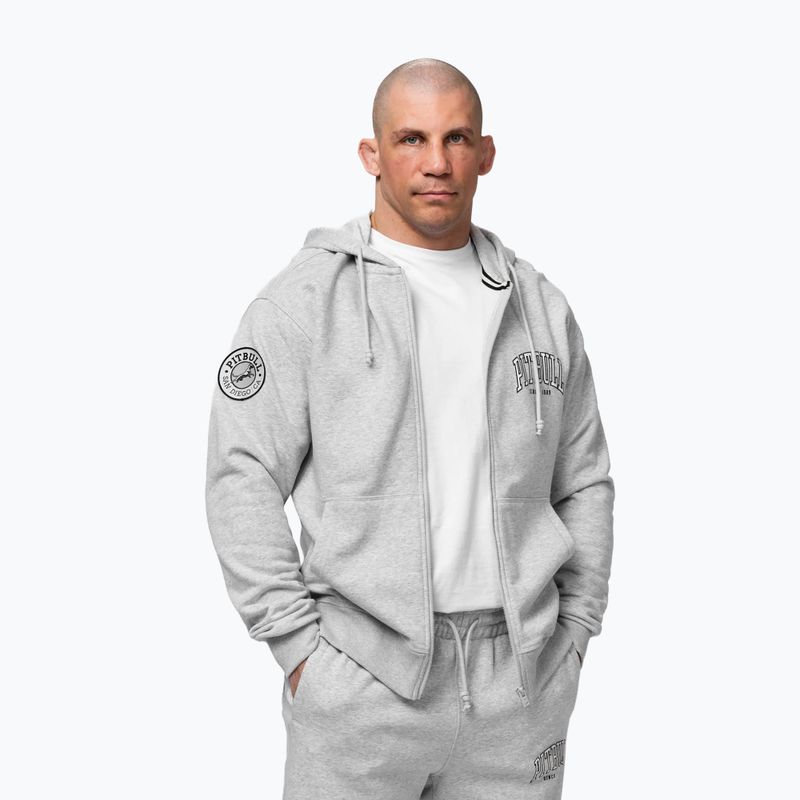 Vyriškas džemperis Pitbull Badger Hooded Zip grey/melange 4