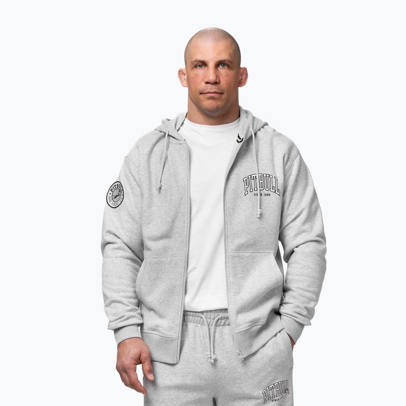 Vyriškas džemperis Pitbull Badger Hooded Zip grey/melange 5