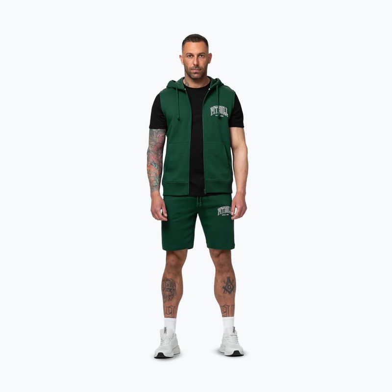 Vyriškas džemperis Pitbull Badger Hooded Vest Zip hunter green 2