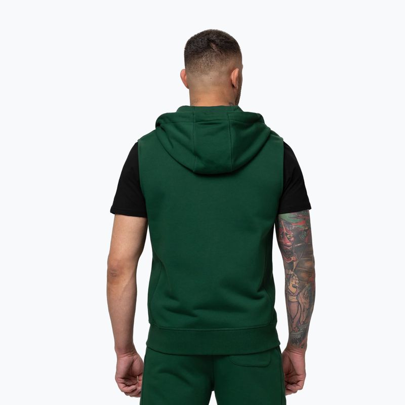 Vyriškas džemperis Pitbull Badger Hooded Vest Zip hunter green 3