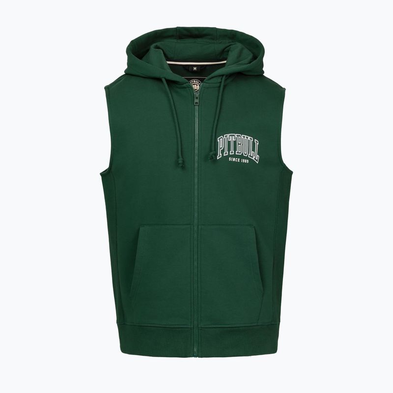 Vyriškas džemperis Pitbull Badger Hooded Vest Zip hunter green 5