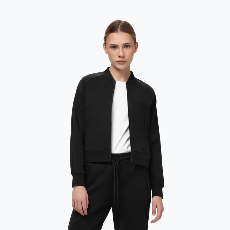 Moteriškas džemperis Pitbull Discovery Collar Zip Track Jacket black 4