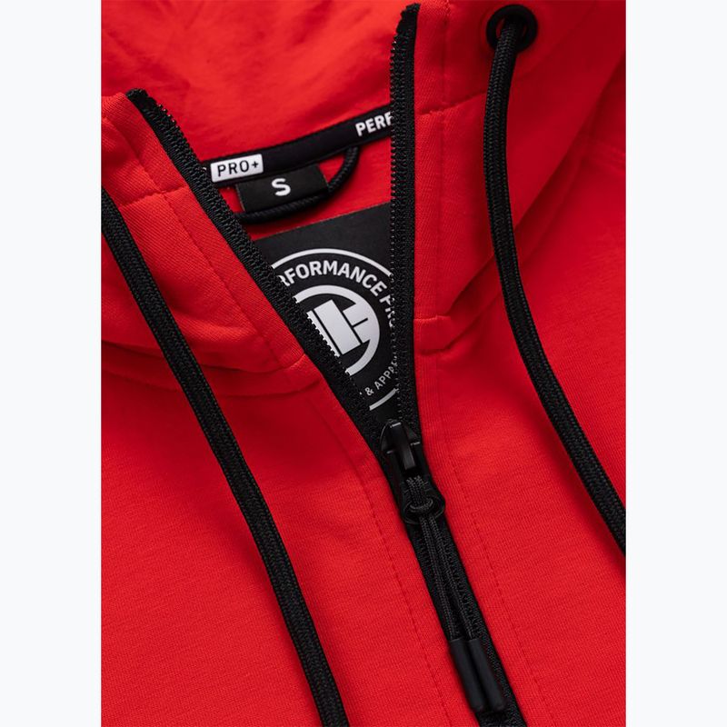 Moteriškas džemperis Pitbull Explory Tape Hooded Zip fluo/red 9