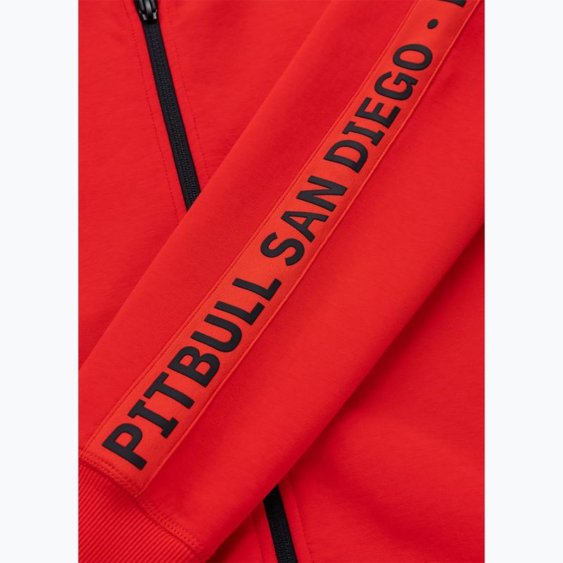 Moteriškas džemperis Pitbull Explory Tape Hooded Zip fluo/red 13