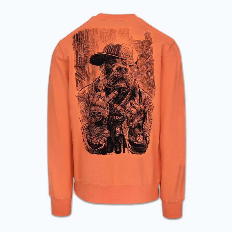 Vyriškas džemperis Pitbull USA Crewneck Sweatshirt fluo orange 6
