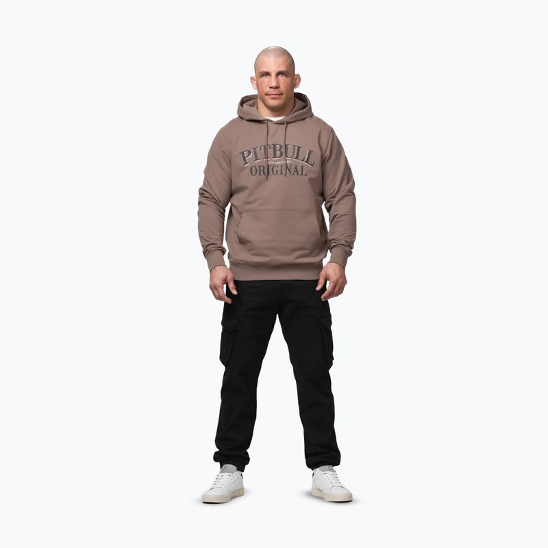 Vyriškas džemperis Pitbull Midnight Sweatshirt Hooded brown savana 2