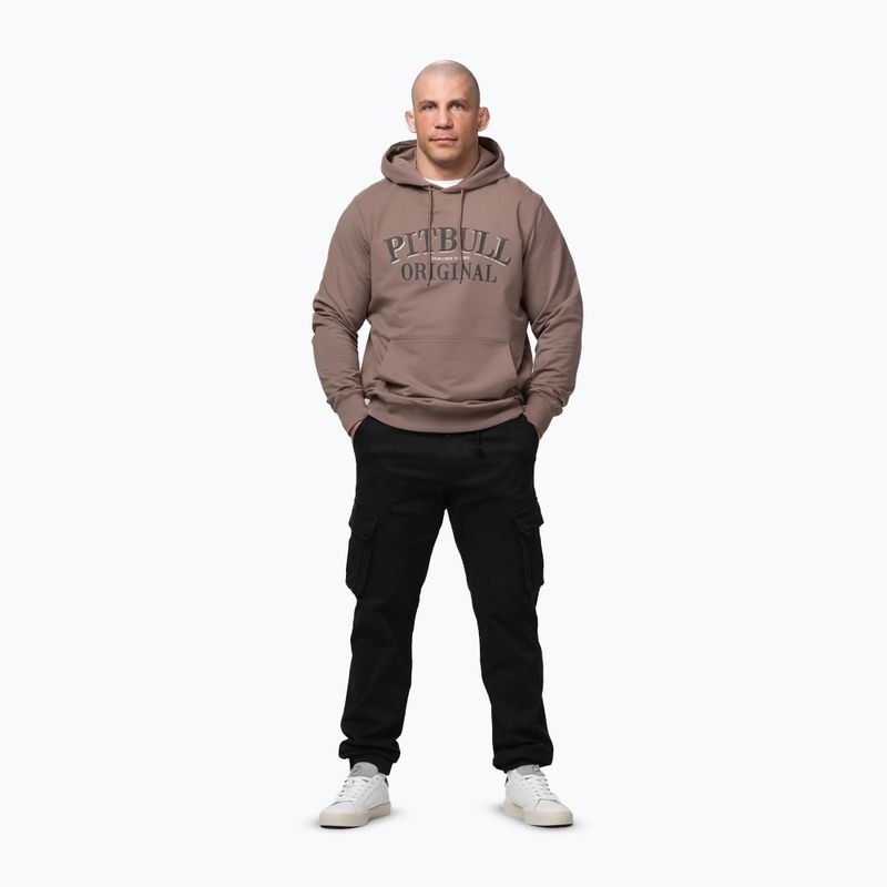 Vyriškas džemperis Pitbull Midnight Sweatshirt Hooded brown savana 5