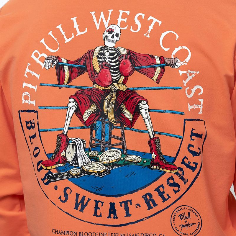 Vyriškas džemperis Pitbull Bloodline 2 Sweatshirt Hooded fluo orange 4