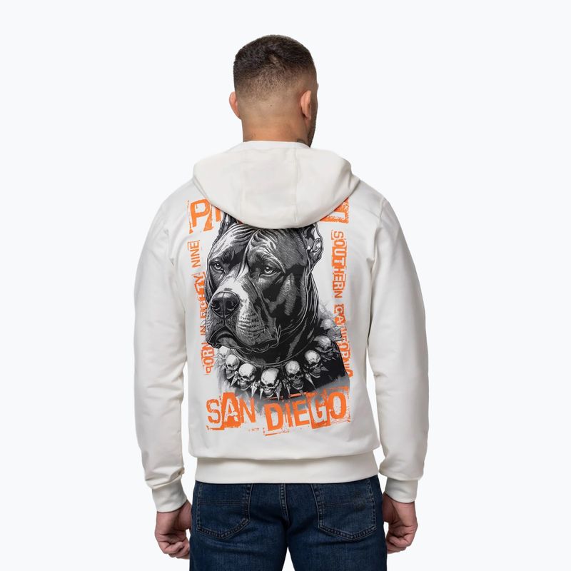 Vyriškas džemperis Pitbull Blacky Sweatshirt Zip Hooded off white 3