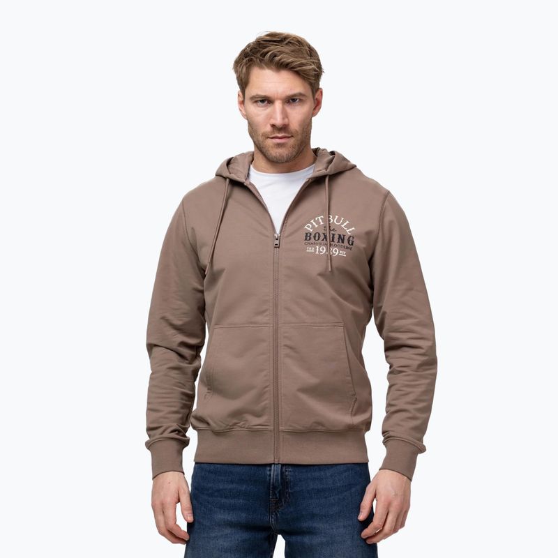 Vyriškas džemperis Pitbull Bloodline 2 Sweatshirt Zip Hooded brown savana 3