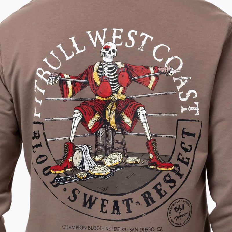 Vyriškas džemperis Pitbull Bloodline 2 Sweatshirt Zip Hooded brown savana 4