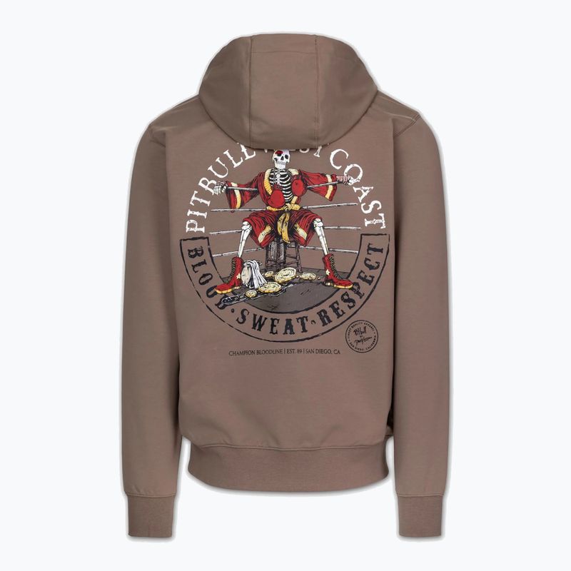 Vyriškas džemperis Pitbull Bloodline 2 Sweatshirt Zip Hooded brown savana 6