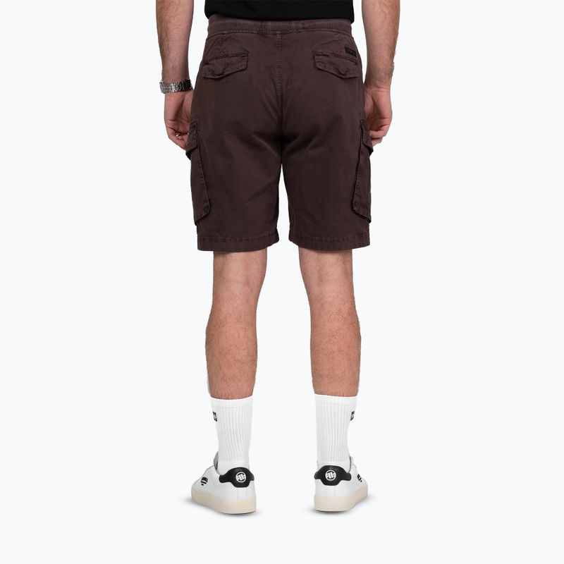 Vyriški šortai Pitbull Proctor Drawstring Cargo tamsiai rudi 2