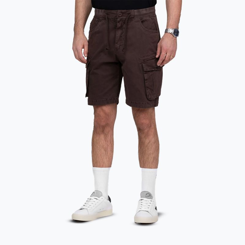 Vyriški šortai Pitbull Proctor Drawstring Cargo tamsiai rudi 3