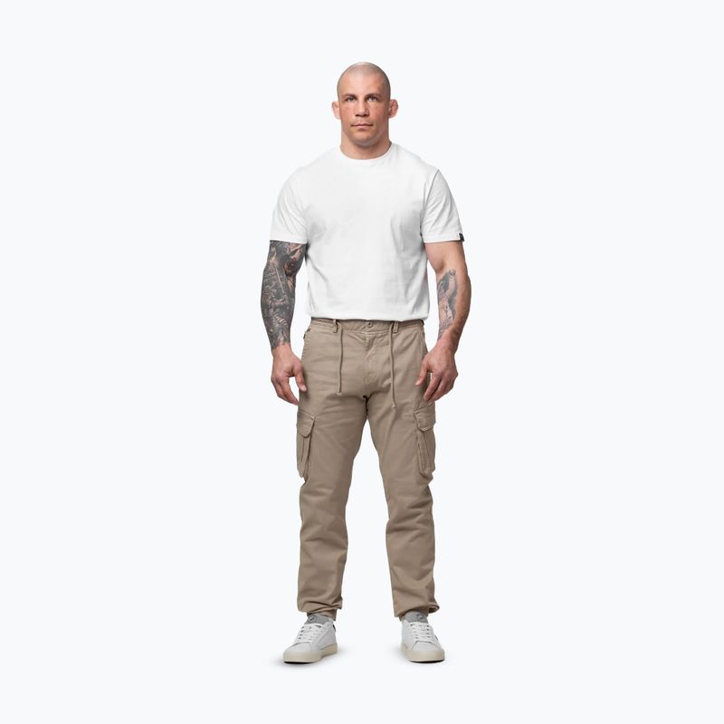 Vyriškos kelnės Pitbull Proctor Drawstring Jogger Cargo light sand 2