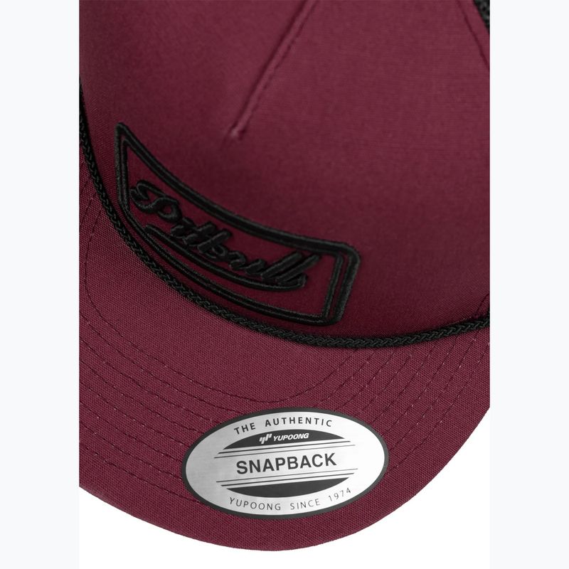 Vyriška kepurė su snapeliu Pitbull Original 1989 burgundy/black 4