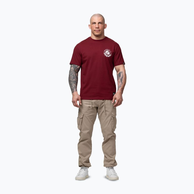 Vyriški marškinėliai Pitbull Dog SD burgundy 2