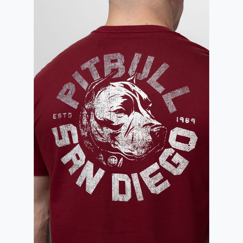 Vyriški marškinėliai Pitbull Dog SD burgundy 3