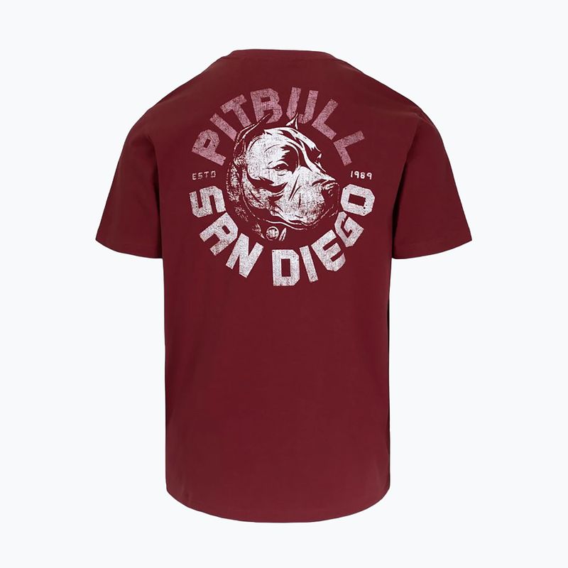 Vyriški marškinėliai Pitbull Dog SD burgundy 5